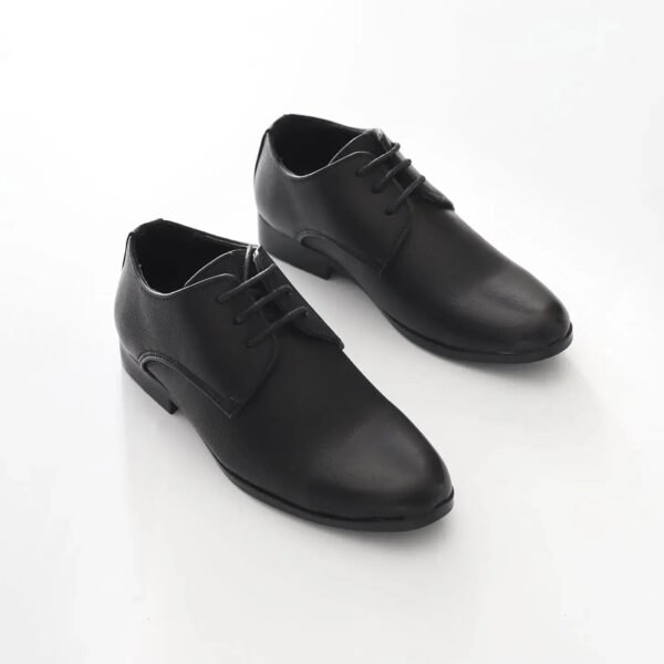 Boys Black Formal Lace Up Shoes - Image 2