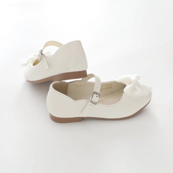 Girl's Patent Ivory Shoes - Image 2