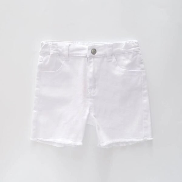 Girl's White Denim Shorts