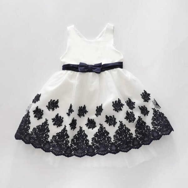 Girls Blue Lace Formal Dress