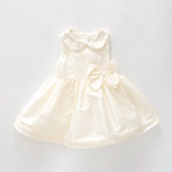 Girls Ivory Shimmer Dress