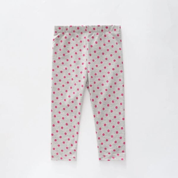 Girls Pink Polka Dot Leggings