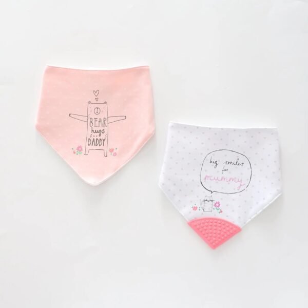 Hugs and Smiles 2pc Bandana Bib Set