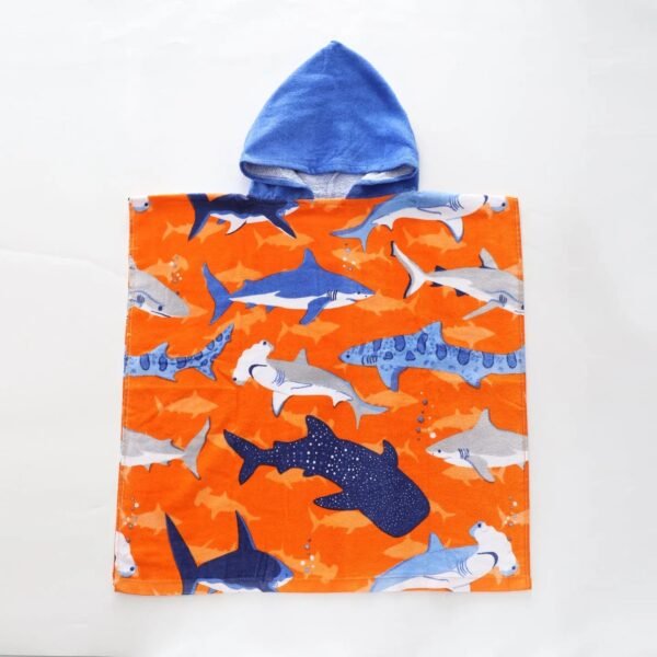 Shark Tale Kids Poncho Towel